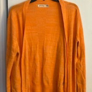Orange cardigan sweater